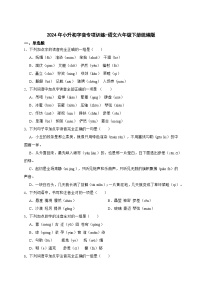 统编版语文六年级下册2024年小升初字音专项训练-（含答案）