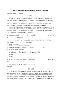 统编版语文六年级下册2024年小升初课内阅读专项训练-（含答案）