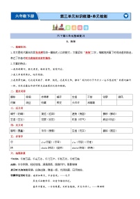 第三单元（知识清单）-2023-2024学年六年级语文下学期期中核心考点集训（统编版）