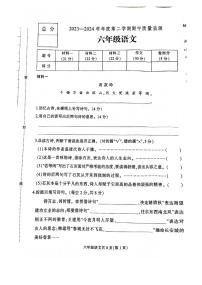 河北省保定市定州市2023-2024学年六年级下学期期中学业质量检测语文试题