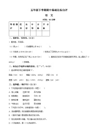 2023-2024学年河南省新乡市新乡县朗公庙镇马头王学校部编版五年级下册期中考试语文试卷（原卷版+解析版）