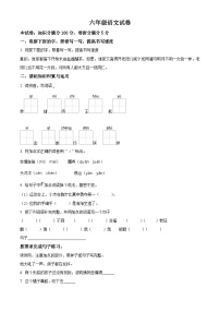 2023-2024学年山西省太原市童乐双语学校部编版六年级下册期中测试语文试卷（原卷版+解析版）