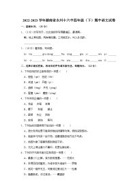 2022-2023学年湖南省永州十六中四年级（下）期中语文试卷