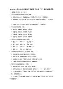 2023-2024学年山东省潍坊市诸城市五年级（上）期中语文试卷