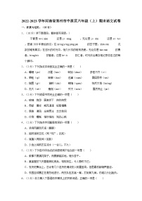 2022-2023学年河南省郑州市中原区六年级（上）期末语文试卷