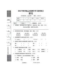 广西贵港市港南区2022-2023学年五年级上学期期中考试语文试卷