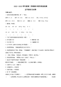 2022-2023学年广东省阳江市阳东区部编版五年级下册期中考试语文试卷（原卷版+解析版）