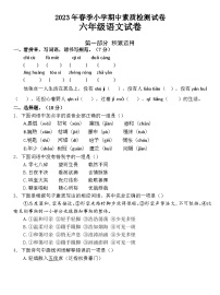 湖北省黄石市阳新县2022-2023学年六年级下学期期中语文试卷