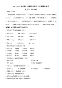 2023-2024学年福建省龙岩市武平县部编版五年级下册期中考试语文试卷（原卷版+解析版）