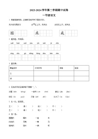 2023-2024学年河南省平顶山市宝丰县多校部编版一年级下册期中考试语文试卷（原卷版+解析版）