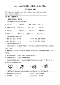 2023-2024学年山东省济宁市嘉祥县部编版五年级下册期中考试语文试卷（原卷版+解析版）