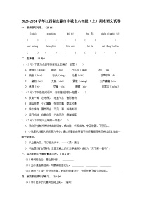 2023-2024学年江西省宜春市丰城市六年级上学期期末语文试卷（含答案）