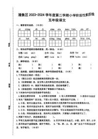 安徽省淮南市潘集区2023-2024学年五年级下学期期中语文试卷