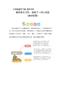 小学语文人教部编版三年级下册习作：我做了一项小实验学案设计