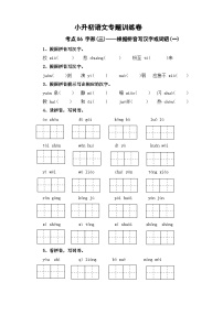 考点06 字形(三)：根据拼音写汉字或词语(一)-2024年小升初语文专题训练（统编版）