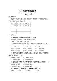 考点31 对联—2024年小升初语文专题训练（统编版）