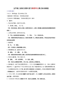 统部编版语文五年级上册期末复习第四单元重点知识梳理