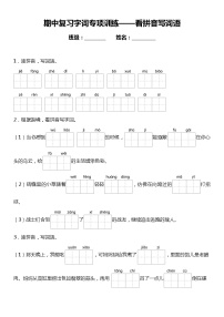 统编版语文六年级下册期中复习字词专项训练—看拼音写词语（含答案）