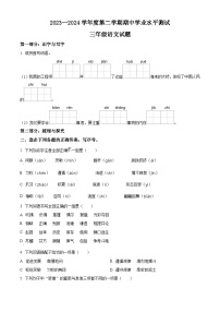 2023-2024学年山东省济宁市嘉祥县部编版三年级下册期中考试语文试卷（原卷版+解析版）