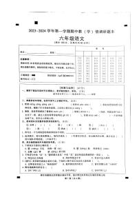 广东省韶关市2023-2024学年六年级上学期期中语文试题