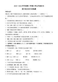 2023-2024学年湖北省省直辖县级行政单位部编版五年级下册期中考试语文试卷（原卷版+解析版）