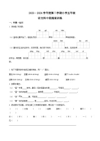 2023-2024学年广东省揭阳市榕城区部编版五年级下册期中考试语文试卷（原卷版+解析版）