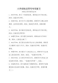 小升初标点符号专项复习（讲义）2023-2024学年统编版语文六年级下册