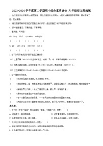 2023-2024学年河南省驻马店市泌阳县部编版六年级下册期中考试语文试卷（原卷版+解析版）