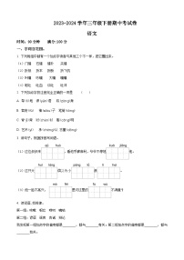 2023-2024学年河南省周口市沈丘县县直小学等校部编版三年级下册期中考试语文试卷（原卷版+解析版）