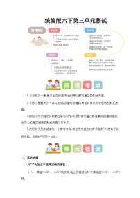 第三单元(单元测试)-2023-2024学年六年级语文下册单元复习(统编版)