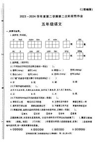 陕西省咸阳市永寿县甘井镇南上宜小学2023-2024学年五年级下学期期中语文试题