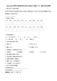 2023-2024学年山东省枣庄市台儿庄区部编版六年级下册期中考试语文试卷（原卷版+解析版）