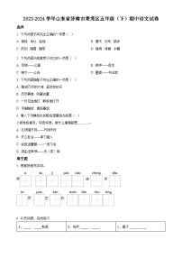 2023-2024学年山东省济南市莱芜区部编版五年级下册期中考试语文试卷（原卷版+解析版）