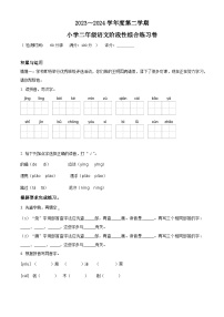 2023-2024学年广东省湛江市第九小学部编版二年级下册期中考试语文试卷（原卷版+解析版）