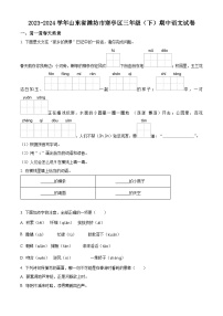 2023-2024学年山东省潍坊市寒亭区部编版三年级下册期中考试语文试卷（原卷版+解析版）