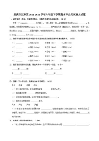 重庆市江津区2021-2022学年六年级下学期期末毕业考试语文试题