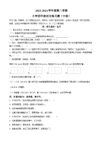 2023-2024学年广东省东莞市部编版四年级下册期中考试语文试卷（原卷版+解析版）