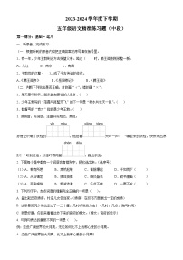 2023-2024学年广东省东莞市部编版五年级下册期中考试语文试卷（原卷版+解析版）