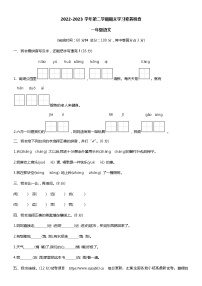 17，广东省惠州市惠东县2022-2023学年一年级下学期期末学习素养检查语文试卷
