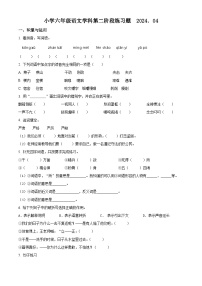 2023-2024学年辽宁省沈阳市法库县部编版六年级下册期中考试语文试卷（原卷版+解析版）