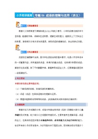 专题06+成语的理解与运用（讲义）-2024年小升初语文复习讲练测（统编版）