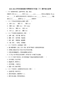 2023-2024学年河南省新乡市辉县市六年级（下）期中语文试卷