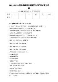 2023-2024学年福建漳州芗城区小升初考试语文试卷含答案
