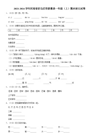 河南省驻马店市新蔡县2023-2024学年一年级上学期期末语文试卷