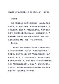 人教部编版五年级下册威尼斯的小艇教案设计