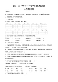 2023-2024学年陕西省咸阳市泾阳县部编版六年级下册期中考试语文试卷（原卷版+解析版）