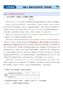 专题03 修辞手法及其作用（专项训练）-2024年小升初语文复习专练（统编版）