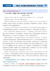 专题06 体会重点词语的表达效果（专项训练）-2024年小升初语文复习专练（统编版）