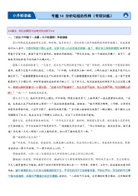 专题14 分析句段的作用（专项训练）-2024年小升初语文复习专练（统编版）