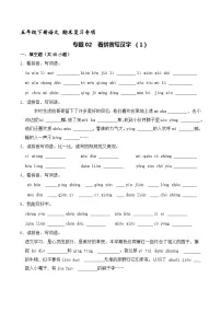 专题02 看拼音写汉字 （原卷+解释）2套